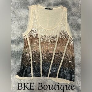 💰LAST CHANCE 💰✨ Sequin Ombre BKE Boutique by Buckle Sleeveless Top